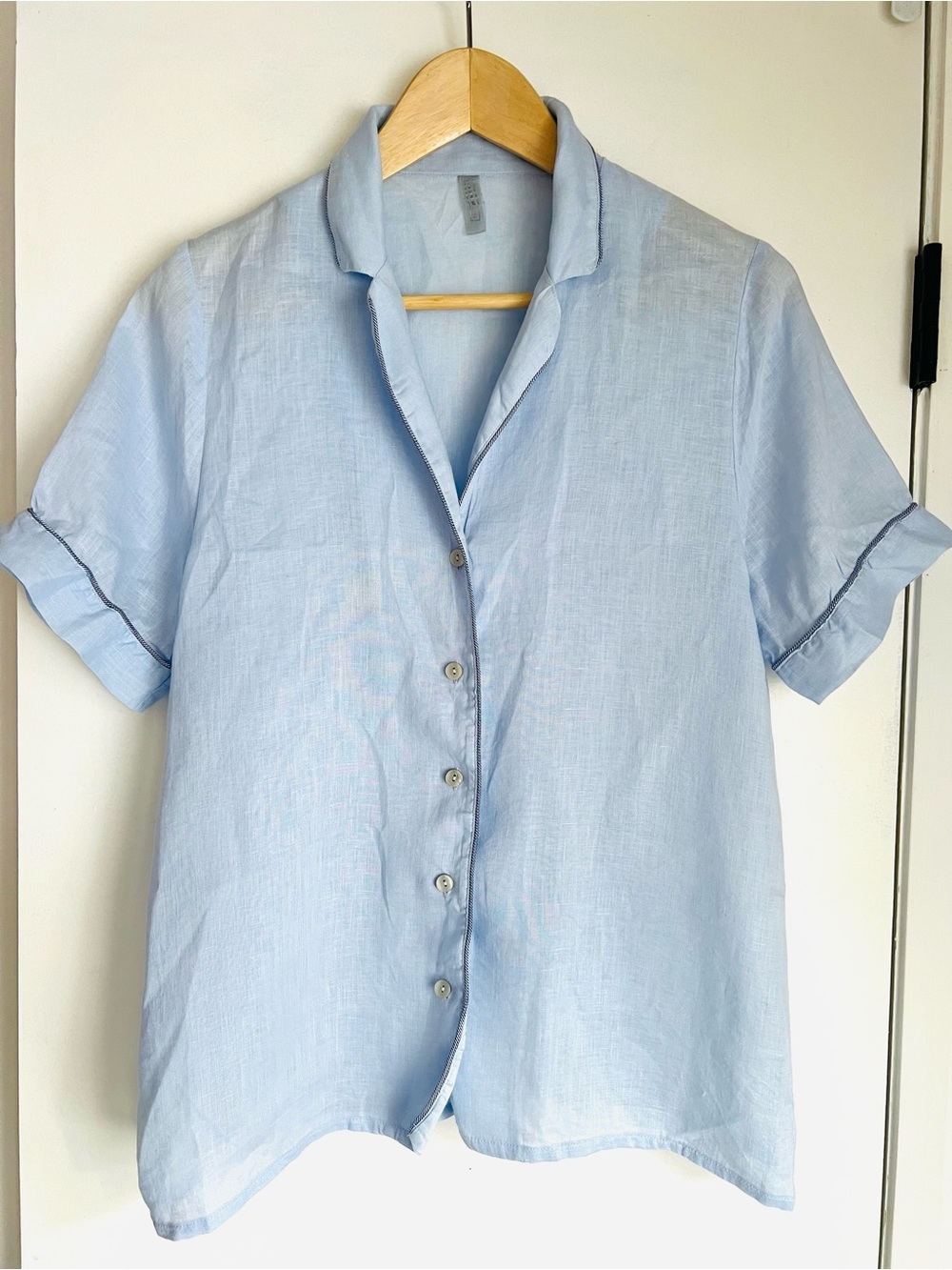 intimissimi Pale Blue Short Sleeve Pajama Shirt